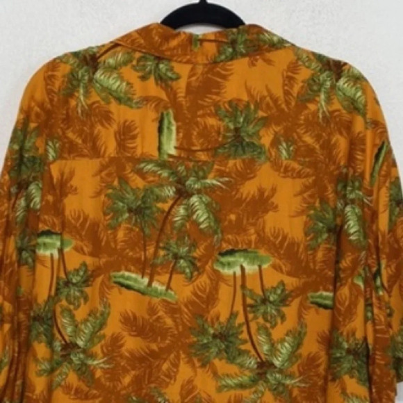 Vintage Puritan Orange Green Vacation Palm Tree Hawaiian Tropical Shirt Size XL - Picture 5 of 8